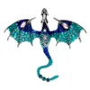 Émail Dragon Broches Pour Femmes Hommes 3 couleurs Strass Flying Legand Animal Party Bureau Broche Pins Cadeaux