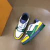 Spring Men Shoes Lüks Designer Spor Sneaker Beyaz Mat İnek Kalıcı Aynı Renk Dış Tabanı ile Eşleşiyor 38-45 MKJK000002