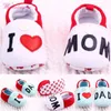 Eerste wandelaars Lovely Peuter Baby Girl Boy Round Teen Flats Soft Slippers schoenen Ik hou van mama/papa 1