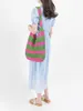 Fashion Striped Beach Hobo Purse for Women Straw Woven Shoulder Shopper Bag 2023 Trend Lightweight Travel Tote 230315