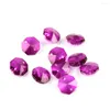 Lustre en cristal de 14mm, perles octogonales Fuchsia, 100/1000 pièces, matériel de bricolage pour rideau, accessoires de fenêtre, prismes suspendus