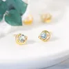 Brincos de garanhão MOBUY S925 Brincho de prata para mulheres Estrela Lua Topázio NATURAL CRISTAL 14K Jóias finas de joias finas corea EI157