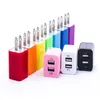 Ethernet till USB C Colorful Home Plug USB Charger Wall Charger Adapter 1A2A för iPhone 14 Pro Max Xiaomi US Plug 2 Ports USB QC3.0 Snabb laddning av mobiltelefonladdare