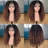 Hair Full Lace Front 20Inch Hand-braided Faux Locs Braids Messy Locs Hair Wigs With Baby Hair for Womenfactory direct