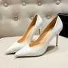 Dress Shoes Spring Party Wedding Woman High Heels Genuine Leather Pointed Toe Mature Office Lady Elegant Shoes Women Pumps Big Size A003 230314