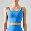 LL Gym Yoga Bra Camisole Crop Top Women With Gym Backless Sexy Tank Tops Fitness Cami Casual Summer