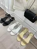 20230315-2 Designer Damen Sandalen Kristall Kalbsleder Freizeitschuhe Hohe Kostenleistung Damen Slides Steppplattform Sommer Strand Slipper Größe 35-41