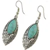 Dangle Earrings Vintage Tibetan Silver Metal Water Drop For Women Bohemian Blue Stone Ethnic Gypsy Tribal Party Jewelry