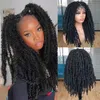Hair Full Lace Front 20Inch Hand-braided Faux Locs Braids Messy Locs Hair Wigs With Baby Hair for Womenfactory direct