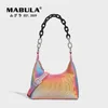 Borsa Hobo vintage con sfumatura di colore per donna Borsa a tracolla grande con manico superiore sotto le ascelle 2022 Borsa a tracolla chic con stampa leopardata 230315