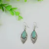 Dangle Earrings Vintage Tibetan Silver Metal Water Drop For Women Bohemian Blue Stone Ethnic Gypsy Tribal Party Jewelry