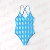 Sommer Designer Bikini Damen Schwimmen Bademode Brief Drucken Outdoor Strand Badeanzug Einteiliger Badeanzug