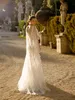 Beach Summer Mermaid Wedding Dresses Deep V Neck Flowers Appliques Backless Bride Dress Elegant Bridal Gowns