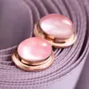 Bengelen oorbellen 925 zilveren mozaïek roze kristal ronde trendy mode charme sieraden accessoires geschenken voor haar vrouwen