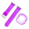 for Apple Watch Series 8 7 6 5 4 3 2 1 SE Ultra Soft Clear Colorful Protective Case Band Strap Cover 49mm 45mm