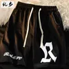 K443 Pantalones cortos para hombres Diseñador Hombres Verano Nadar Corto Longitud de la rodilla Hip Hop High Street Deportes Entrenamiento Pantalones de playa para hombre Cintura elástica Malla Sweetpants W3AF #