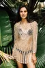 Abiti casual Boho per le donne Kaftan Praia Abbigliamento bohemien chic allentato Abito all'uncinetto Summer Beach Abiti sexy scava fuori