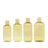 Storage Bottles 250 300 350 500ml PET Plastic Bottle Essence Cosmetic Toner Water With Orifice Reducer Matte Gold Lid 10pcs