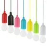 Hanglampen 1 stks kleurrijke led hangende lamp draagbare trekkoord tent camping licht retro verlichting home trekkoordelen bollen batterijvermogen