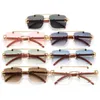 Óculos de sol de casais de designers e femininos de praia de praia 20% fora de madeira de madeira de leopardo de madeira