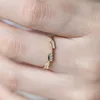 Wedding Rings Fashion Twist Inlaid Crystal Charm Ring Gold Sweet Ladies Engagement Jewelry Gifts