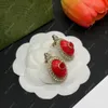 Boucles d'oreilles de luxe de mode de créateur aretes orecchini pour femmes cadeau d'anniversaire de fête de mariage bijoux noir rouge en option de haute qualité avec boîte