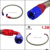 Raccords Pqy 1.2Meter An10 Ligne de mazout tressée en acier inoxydable Ajouter un raccord pivotant à 90 degrés Pqy3702S Drop Delivery Mob Dhlle