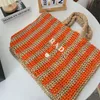 Tasarımcı Yaz Örgü Tote Çanta Kadınlar Hobo Çanta Mektubu Totebag Kozmetik Çantalar Çanta Lady Luxury Bag