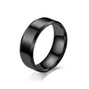 Anelli neri Classici Anello in acciaio inossidabile Endogenzie di matrimoni per uomini Coppia femmina Black Silver Color Fashion Jewelry