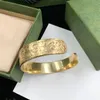 Brand ring Fashion Designer Letter Bracelet Bangle for Woman Gift Retro Personality High Quality 18k Gold Plated Open Bracelet Jewelry Party Wedding With BOX