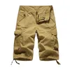 Männer Shorts Cargo-Shorts Männer 2022 Sommer Feste Armee Militär Shorts Homme 100% Baumwolle Weiche Mode Marke Kleidung 30-40 Drop Shipping G230315