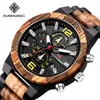 Polshorloges topmerk mode houten chronograaf mannen horloges date sport quartz kijken zakelijke lichtgevende houten klok relogio masculino