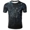 T-shirts pour hommes univers ciel étoilé 3D imprimé T-shirt ample trou noir Vortex à manches courtes col rond haut tendance