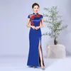 Ropa étnica Mujer Elegancia Bordado Cheongsam Vestido Dama Retro China Boda Vestidos de dama de honor Vintage Traje de fiesta de noche