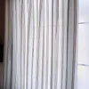 Gardin nordisk stil grädde vitt linnetyg ren garnfönster för vardagsrum sovrum balkong gemeotriska randiga mönster draperier