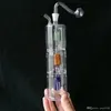 Cachimbas Tres estantes de botellas de agua filtrada Accesorios de bongs de vidrio al por mayor, pipa de agua de vidrio