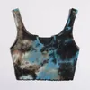 Tanks pour femmes Jaycosin Femmes Mode Tie Dye Imprimer Débardeur Été Sans manches Sexy Crop Top Côtelé Tricoté Loisirs Basic Bodycon Bra Camis