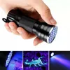 New Ultra Violet Black light 21 LED Flashlight UV Torch Lamp Light Mini Aluminum Portable UV Flashlight