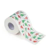 Joyeux Noël papier toilette impression créative modèle série rouleau de papiers mode drôle nouveauté cadeau écologique Portable I0315