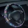 New Multi-color Full Diamond-studded Steering Wheel Cover No Inner Ring Elastic Non-slip For LANOS Hatchback For A5 For ACCORD VIII