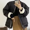 Parkas en duvet pour femmes hiver femmes coton veste matelassée 2023 sans col à manches longues lâche chaud épaissir manteau Casaco Feminino