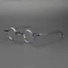 Lunettes de soleil d'extérieur pour hommes à la mode japonaise faite à la main République de Chine Style plaque ronde ronde avec cadre de lunettes pour myopie élevée hommes femmes mode