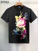 DSQ PHANTOM TURTLE Herr T-shirts Herr Designer T-shirts Svart Vit Baksida Cool T-shirt Herr Sommar Italienskt Mode Casual Street T-shirt Toppar Plus Size M-XXXL 158361