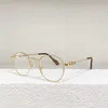 Zonnebrillen Nieuwe hoogwaardige familie's nieuwe artistieke ronde platte lensster kan worden uitgerust met bijziendheid brilmontuur GG1222O