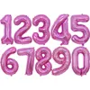 Party Decoration 32Inch 1PC Number Balloons Foil Pink Rose Gold Baby Shower Decorations Wedding Birthday Globos