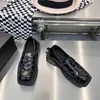 Sukienka buty czarny opaska skórzana pojedynczy kwadratowy palca obcasy moda 2023 poślizg na mokasynach unisex damskich