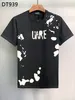 DSQ Phantom Kaplumbağa Erkek Tişörtleri Erkek Tasarımcı Tişörtleri Siyah Beyaz Geri Serin Tişört Erkekler Yaz İtalyan Moda Soath Street T-Shirt Üstler Plus Boyut M-XXXL 1033