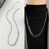 Choker Punk Solid Color Asymmetrical Metal Link Chain Necklace For Women Men Girls Korean Simple Jewelry 2023 Trend Arrival