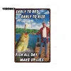 Fishing Tin Sign Biat Tackle Vintage Metal Sign Dogs Retro Plates Plaque Sign Metal Wall Decor Wall Poster for Home Desk Decor 30X20cm W03