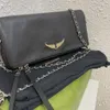 Projektantka mody Woman Bag dla kobiet Zadig Voltaire Torba na ramię Vintage Nik torebka Torebka Oryginalna skórzana krzyżowa łańcuch nadwozia wysokiej jakości Bag7